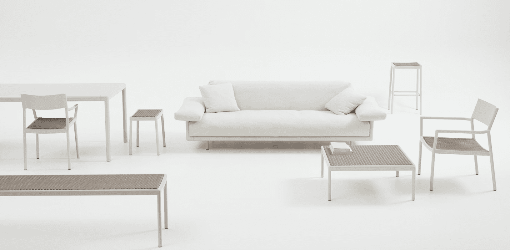 A Salgo sofa styled in a bright studio